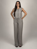 SET CHALECO Y PANTALÓN - GRIS PERLA