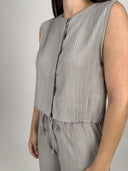 SET CHALECO Y PANTALÓN - GRIS PERLA