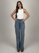 JEANS WIDE LEG ABERTURAS