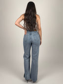JEANS WIDE LEG ABERTURAS