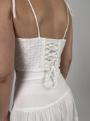 SET CORSÉ Y FALDA MAXI BORDADO INGLÉS