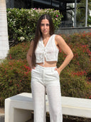 SET CHALECO Y PANTALÓN BORDADO INGLÉS