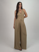 SET CHALECO HALTER  ESPALDA ABIERTA