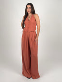 SET CHALECO HALTER  ESPALDA ABIERTA