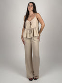 SET TOP LAZOS PEPLUM Y PANTALÓN