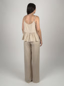 SET TOP LAZOS PEPLUM Y PANTALÓN