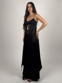 SET TOP SATINADO LARGO BOTONES & PALAZZO